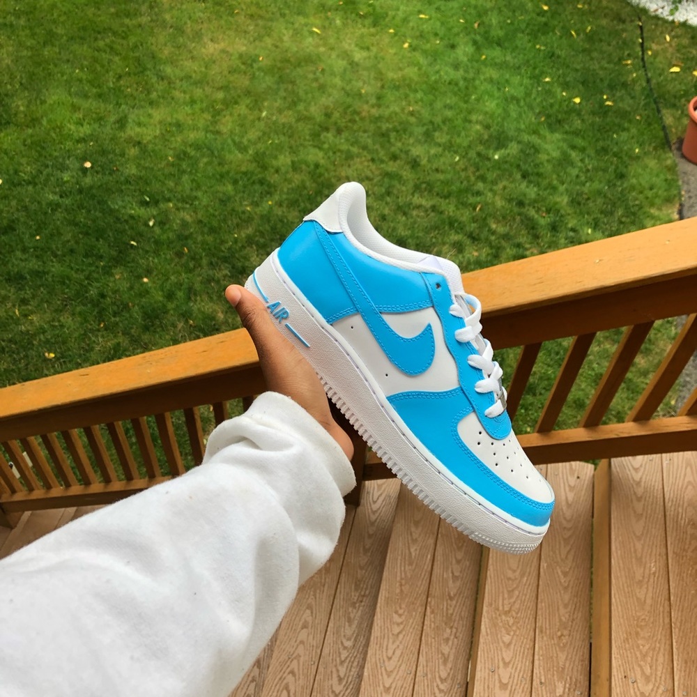 Sky blue custom air forces